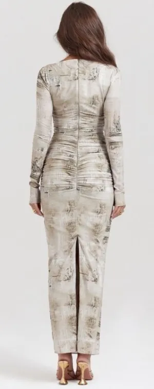HOUSE‎ OF CB 'Lanetta' Pale Sage Print Maxi Dress NWOT size XS thumbnail 1