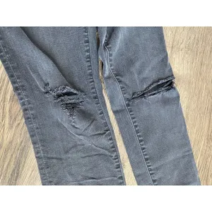 EUC Womens Madewell Maternity Skinny‎ Jean over belly grey distressed size 27 thumbnail 9