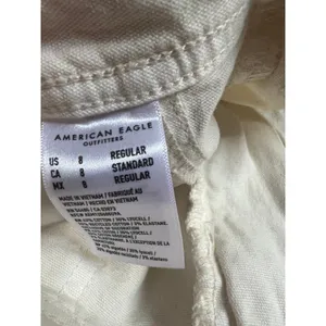 American Eagle High-Waisted Stovepipe Jeans Off White/Cream size 8 thumbnail 4