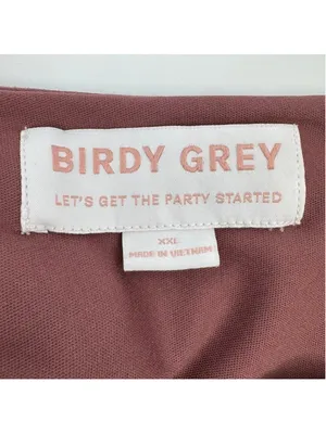 Birdy Grey Hannah Stretch Velvet Bridesmaid Dress XXL Desert Rose Mauve Pink thumbnail 10