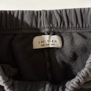Les Tien Drawstring Waist Classic Heavy Sweatpants Vintage Black Gray Size Small thumbnail 14