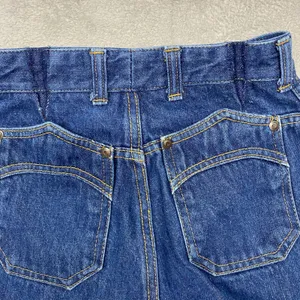 Chemin De Fer Jeans Womens 23 Blue Mid Rise Denim‎ Hippie 70s Vintage thumbnail 8