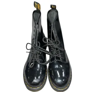 Dr. Martens Black Patent Leather Moto Combat Boots size 9 style 11821 thumbnail 2