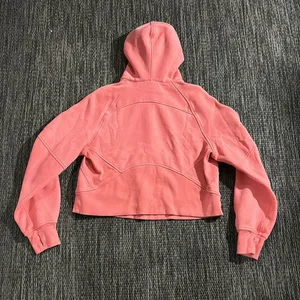 Lululemon Scuba Oversized Half Zip Hoodie Cotton Terry Raspberry Cream Size XS/S thumbnail 2