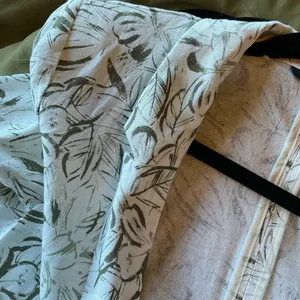 Briggs New York Tropical Leaf Print Linen-Blend Blazer Size M Sage Green thumbnail 5