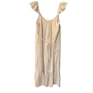 B.O.G NWT Band of Gypsies Collective Prairie Wind Eyelet Midi Dress Oversized S thumbnail 4