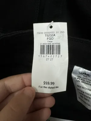 NWT Vervet Black Skeeter Stretch Boyfriend Distressed Black Jeans Size 27 thumbnail 7
