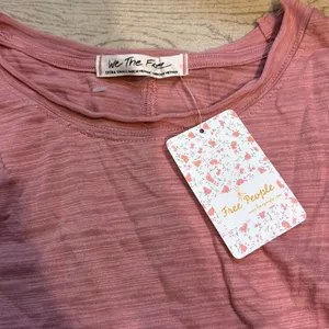 Nwt Free People‎ Xs Natasha Puffed Shoulder Ruched Long Sleeve Top In Blush thumbnail 2