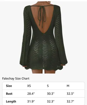 Falechay Swimsuit Coverup for Women Summer Open Back Beach Cover Up thumbnail 3