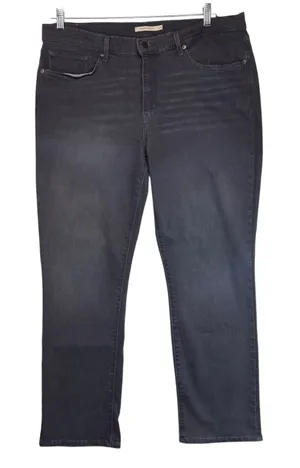 Levi Strauss Classic Straight Gray Jeans Women Wardrobe Staple Size 33 (16)‎ thumbnail 1