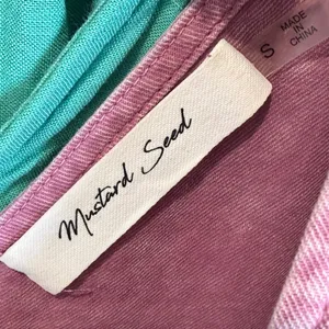 Mustard Seed Pink Boho Babydoll Mini Dress with V-Neck Size Small thumbnail 6