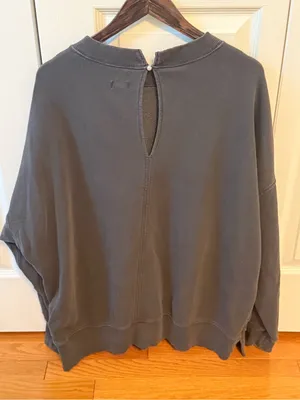 Aerie Big Chill Bow Print Oversized Crew Neck thumbnail 3