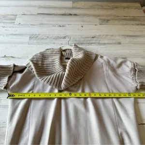 Zara‎ Lagenlook Boho Wool Tunic Mini Dress Knit Neck Straight Silhouette Large thumbnail 11
