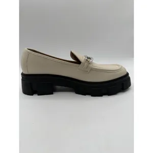 No Boundaries Lug Sole Chain Loafers Women's 11 Beige Chunky Preppy Office Wear thumbnail 5