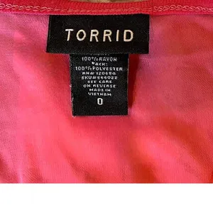 TORRID Tie Dye Faded Pink Blouse Backed Tank Top ~ Women's Size 0 ( LARGE ) thumbnail 4