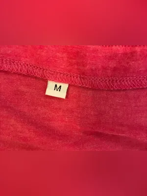 Women’s Size Medium Pink T-Shirt with a Pleated Hem on Shoulder Sleeve thumbnail 3