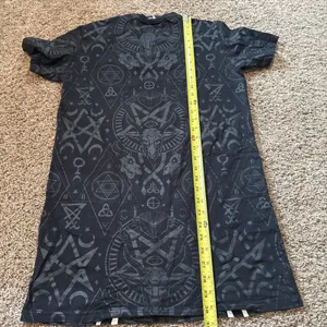 Killstar Black T Shirt Skeleton Dress Size Small Goth Rock Grunge Mythical thumbnail 4