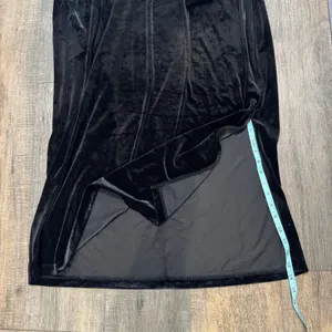 NWT ELOQUII Black Velvet Crossover‎ Faux Wrap Maxi Dress Plus Size 22 Formal thumbnail 8