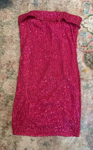 Pink sequin mini dress Size M thumbnail 1