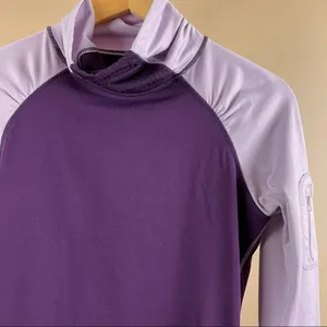 Reebok Small Turtleneck Mock Neck Purple Running Top Pastel Deep Purple Pullover thumbnail 10