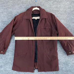 London Fog Mocha Brown Zip Up Jacket Y2k Dark Academia Grunge Winter Fall thumbnail 6