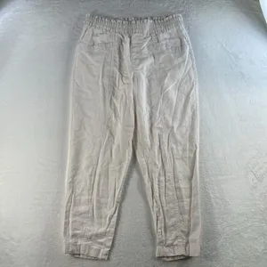 A New Day L Large Pants High Rise Tapered Ankle Pull‎ On Light Pink Cropped Crop thumbnail 3