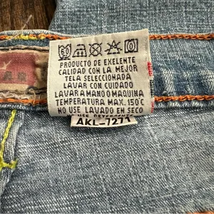 Red Ox Y2K Floral Embroidered Light Blue Flare Jeans 28 youth 9/10 Boho Indie thumbnail 7