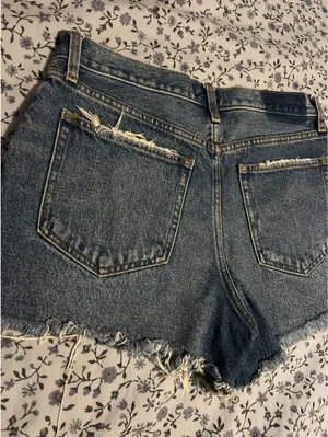 Abercrombie & Fitch Dark Wash High-Wasted Denim Jean Shorts thumbnail 5