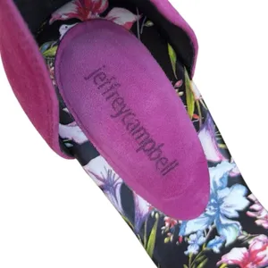 EUC Jeffrey Campbell Leather Purdy Heeled Sandals Magenta Floral Size 8 thumbnail 3