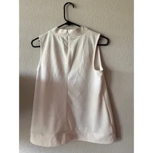 Ann Taylor Mock Neck Sleeveless Shell Top Women's Polyester Spandex Back Zip thumbnail 2