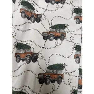 American Eagle XS Christmas Tree Car Jogger Sweatpants‎ Fleece Holiday Lounge thumbnail 4