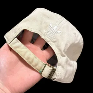 Adidas Originals Relaxed Strapback Beige Trefoil Dad Hat Cap thumbnail 4