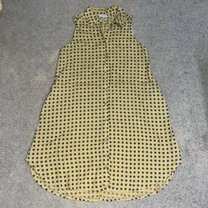 Rosemarine Italian Polka Dot Button Front Sleeveless Linen Dress Small‎ thumbnail 4