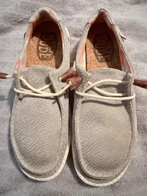 Hey Dude Wendy Knit II Womens 8 Desert Taupe NWOT Brand New Without Tags Slip thumbnail 1
