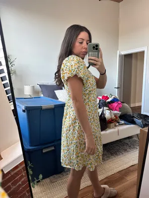 Yellow Floral Dress Old Navy thumbnail 2