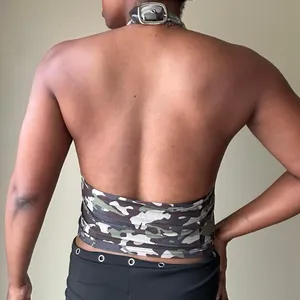 Baby Phat Green Camo Halterneck Top Size Medium thumbnail 4