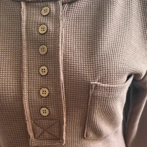 Casual Brown Long Sleeve Women's Top thumbnail 2