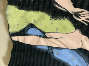 Disney Womens M Tinkerbell Tee T Shirt Let’s Get Lost In Neverland Black Stripes thumbnail 5