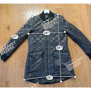 French Connection black puffer longline bomber jacket size M thumbnail 5
