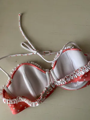 Y2k victoria’s secret pink and white polka dot retro style bikini top thumbnail 5