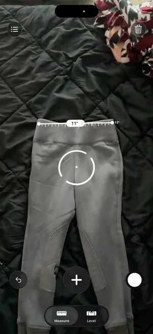 {RIDING SPORT} Knee Patch Gray Fleece-Lined Horseback Riding Breeches Leggings thumbnail 8