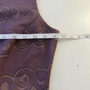 Altar'd State Purple Fit and Flare Dress Medium Lace Print Party Cocktail Easter thumbnail 8