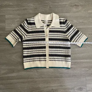 Maeve Anthropologie The Kinsley Collared Crop Cardigan Sweater - large thumbnail 4