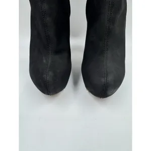 Herve Leger Runway High Heel Boots Suede/Leather Black 35.5 EU 5 US thumbnail 4