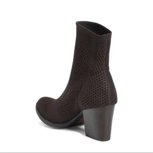BORN Meggs Brown Sock Boots Pull- On Block Heel Booties Size 10 thumbnail 4