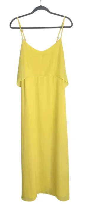 Gianni Bini Yellow Chiffon Maxi Sundress Size 10 Flaw thumbnail 1
