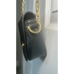 Tory Burch Robinson Black Saffiano‎ Leather Chain Flap Crossbody Shoulder Bag thumbnail 3