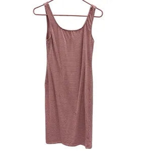 Hearts and Hips Pink White Striped Sleeveless Midi Tank Dress Juniors Large thumbnail 8
