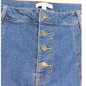 NWT Daily‎ Thread Jeans Blue Denim Button Fly Cropped Wide Leg Pants 18W Plus thumbnail 2
