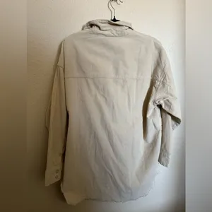 Aerie Corduroy Quarter Zip Shacket Pullover Top Sz small‎ oversized thumbnail 7